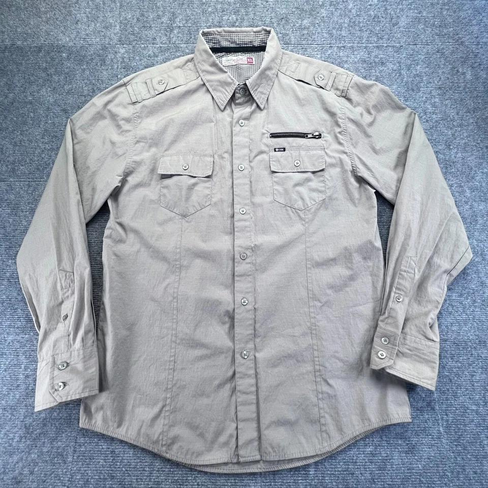 Sovereign Code On Guard Field Shirt Mens XL Tan Brown Slim Fit Long Sleeve - Image 1 of 4