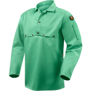 Steiner 1033-M 9 oz Flame Retardant Cotton Cape Sleeves With 19" Bib - Green - Picture 1 of 4