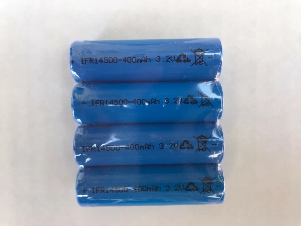 4/8/12-Pc Size 400mAH 3.2V  14500 AA Lithium Ion (LiFePO4)Rechargeable Battery - Image 1 of 1