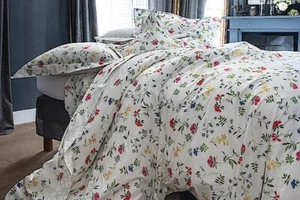 Alexandre Turpault France Queen Renaissance Floral Duvet Cover Sham Bedding NEW - Picture 1 of 8