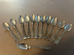 WM. B. Durgin Coin Silver Spoons (Gorham Silver Company)  Antique Flatware  - Picture 1 of 11