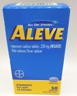 Aleve Naproxen Sodium Pain Reliever / Fever Reducer 50 Caplets Exp. 07/24