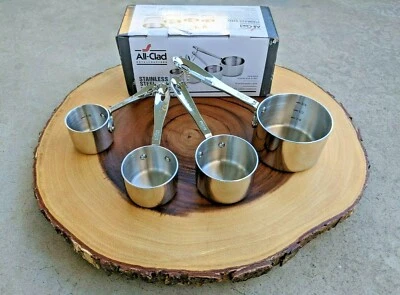 NUEVO Juego de 4 vasos medidores profesionales de acero inoxidable todo revestido Foto 1 de 3