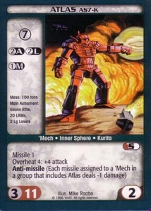 Atlas (AS7-K) - Unlimited - Battletech CCG - Imagen 1 de 1