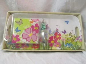Cypress Hostess Gift set Cheese Tray & Knife Napkins NIP - Picture 1 of 6