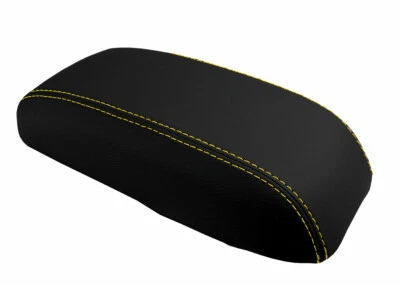 Console Lid Pull Over Armrest Cover Leather for Dodge Neon 00-05 Yellow Stitch - Imagem 1 de 4