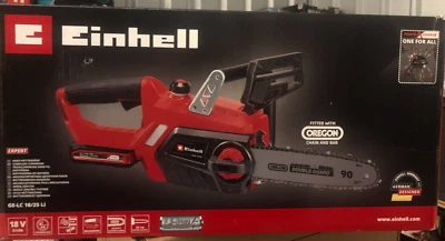 Einhell GE-LC 18/25 Li Cordless Chainsaw 25cm 18V Power X-Change Battery 3Ah - Image 1 of 4