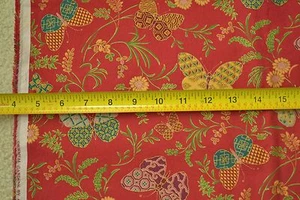 23" Long x  42" Wide, Butterflies on Red Quilter's Cotton, Artistic Expr, C2125 - Picture 1 of 5