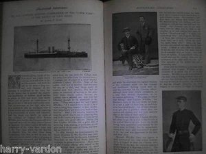 Captain McGiffin Chen Yuen Battleship Battle Yalu River Rare Old Article 1895 - Bild 1 von 6
