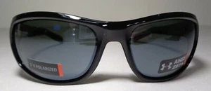 Under Armour CAPTURE Shiny Black Gray Storm New Women's Polarized Sunglasses - Picture 1 of 12