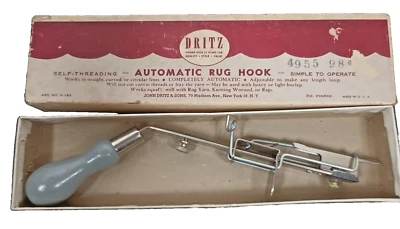 Dritz Automatic Rug Hook Self Threading Model 4955 Pre 1963  In Box - Image 1 of 4