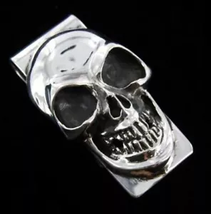 Clip de dinero calavera grande King Baby Studios 925 plata A20-5003 - Imagen 1 de 1