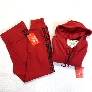 True Religion Sweatsuit Men's Size Medium Red Track Suit Athleisure NWT - Picture 1 of 12