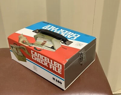 Vintage ROCKAWAY Portable Metal Check File Lock Box w/Key & Separators NEW ~G111 - Image 1 of 4