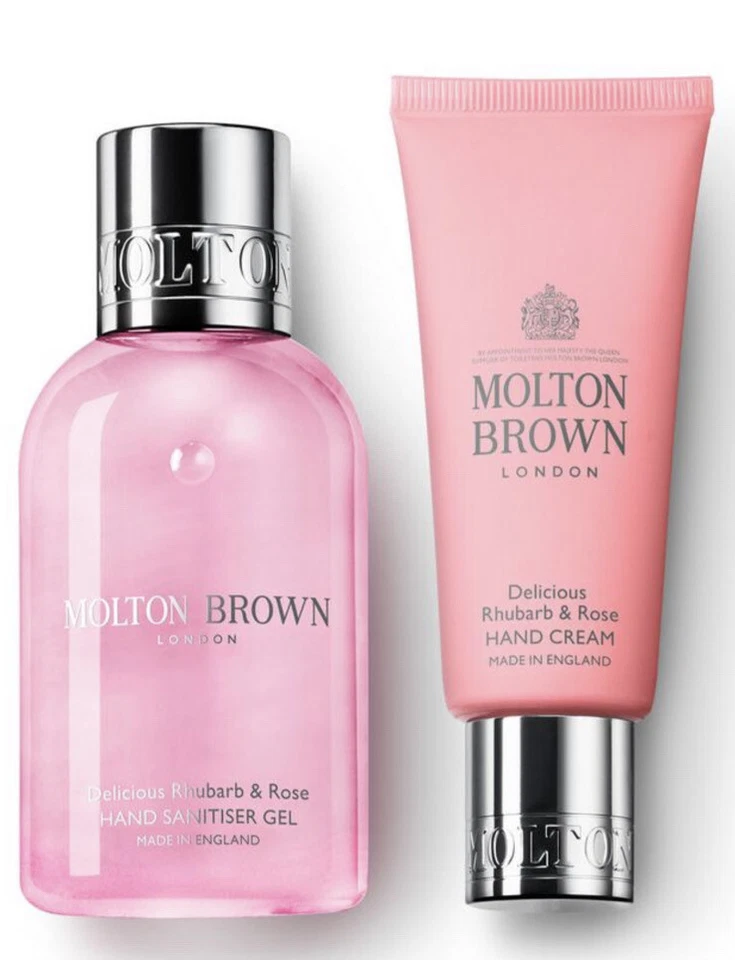 Molton Brown Delicious Rhubarb & Rose Hand Gel 100ml and Cream 40ml