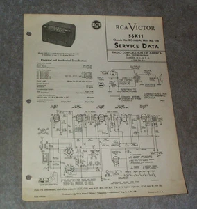 RCA Original Service Data Manual 1945, No 3 1st Edition For Radio Model 56X11 - Picture 1 of 3