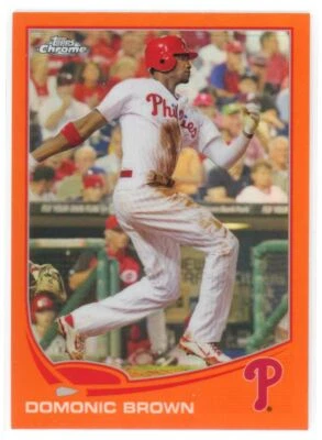 2013 Topps Chrome Orange Refractor Domonic Brown Phillies #215 - Image 1 of 2