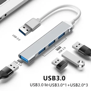 HUB USB 3.0 5Gbps 4 ports Multiprise Multi Chargeur Câble pour PC Laptop - Photo 1/9