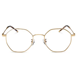Gafas de metal hexagonales para hombre y mujer con marco claro hexágono vintage doradas metálicas - Imagen 1 de 15