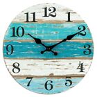 Wall Clock-Beach Wall Clocks Battery Operated Silent Non-Ticking,for Hom