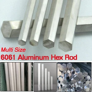 Dia 6.35mm-18mm 6061 Aluminum Hex Rod Solid Al Alloy Bar Metalworking Supplies - Bild 1 von 9