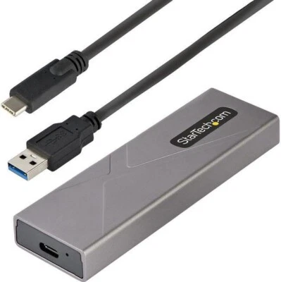 StarTech USB-C 10Gbps to M.2 NVMe or M.2 SATA SSD Enclosure M2USBCNVMESATA - Image 1 of 4