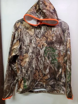 Realtree Hoodie Size XL Juniors Camo Orange Hooded  Long Sleeve Pocket Embroider - Image 1 of 4