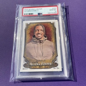 2024 TOPPS ALLEN & GINTER #293 JAYDEN DANIELS ROOKIE RC PSA 10 GEM - Picture 1 of 5