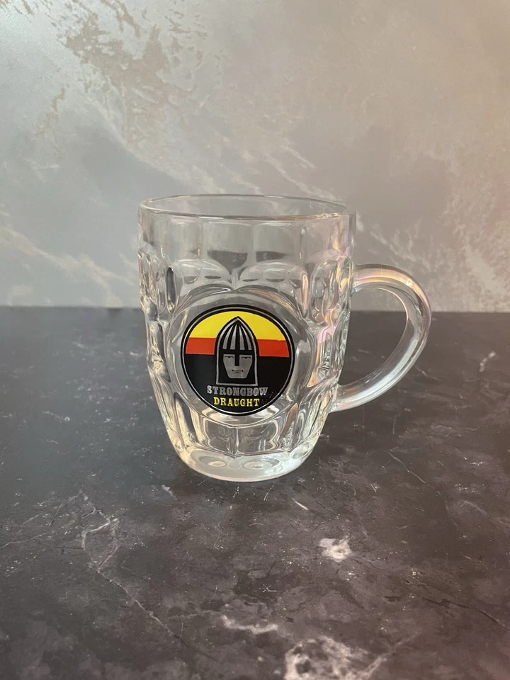 Strongbow Draught Pint Retro Vintage Glass Tankard Strong Bow Cider GC - Image 1 of 4