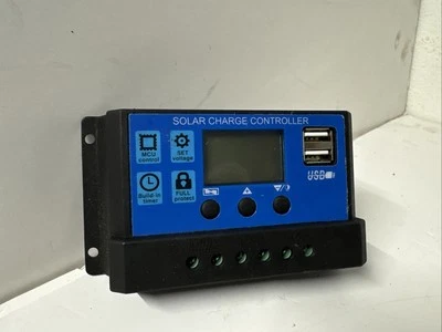 20A PWM Solar Panel Regulator Battery Charge Controller LCD Dual USB 12V/24V - Image 1 of 3