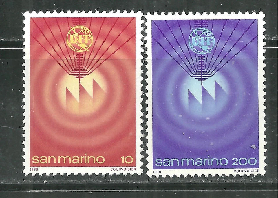 SAN MARINO 927-28 MNH MEMBERSHIP IN ITU - image 1 of 1