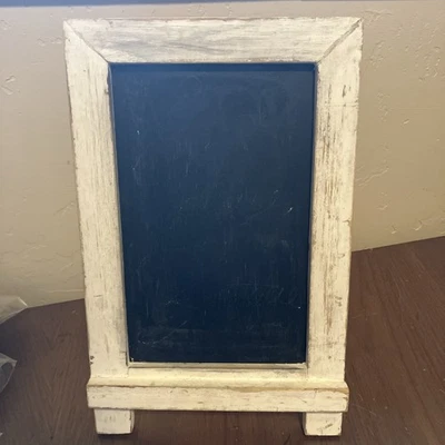 Hobby Lobby Wooded Chalkboard 12.52 X 7.83” Standing/ Hanging Distressed Rustic - Image 1 of 3
