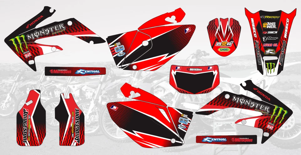 5238 GRAPHICS KIT FOR HONDA CRF 250 X CRF250X 2004-2016 Foto 1 de 1