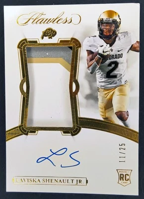 2020 Flawless Collegiate LAVISKA SHENAULT JR Jersey Patch AUTO RPA # 165 11/25 - Image 1 of 2
