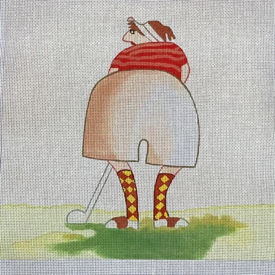 Maggie Erika Oller Needlepoint Canvas Lady Golfer M463 18ct Design Size 9-3/4 SQ - Image 1 of 4