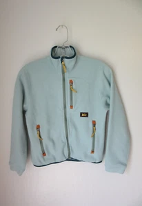 Pale Green REI Kids Fleece Long Sleeve Size M 10-12 Zip Closure Jacket - Picture 1 of 5