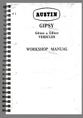 AUSTIN GIPSY  WORKSHOP MANUAL TALLER ON PAPER IN ENGLISH - REPAIR, SERVICE - Imagen 1 de 3