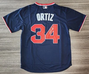 Camiseta firmada por David Ortiz de los Medias Rojas de Boston Big Papi MLB HOF Fenway Park LEGEND JSA - Imagen 1 de 6