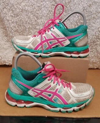 Asics Gel Kayano 21 Womens Size 8.5 Athletic Running Shoes Teal Pink T4H7N  - Image 1 of 4