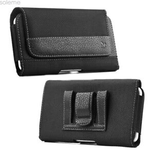 For iPhone Cell Phones Horizontal Leather Case Cover Pouch Belt Clip Holster US