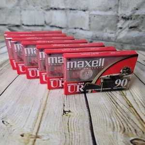 Lote de 7 NUEVAS Cintas de Grabación de Cassette Maxell 90 Min Sesgo Normal UR - Imagen 1 de 3