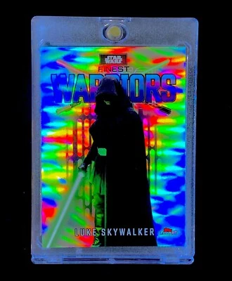 LUKE SKYWALKER REFRACTOR SILVER HOLO SP Insert Topps Chrome Card - STAR WARS - Image 1 of 4