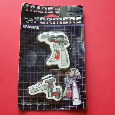 Vintage Transformers Eraser Set 1985 Megatron - Factory Sealed Erasers! - Image 1 of 4