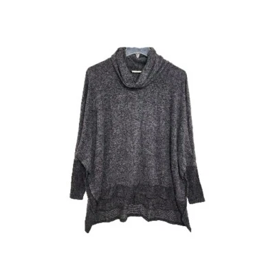Женский свитер Zenana размер Large серый с черепаховым вырезом  - Изображение 1 из 4