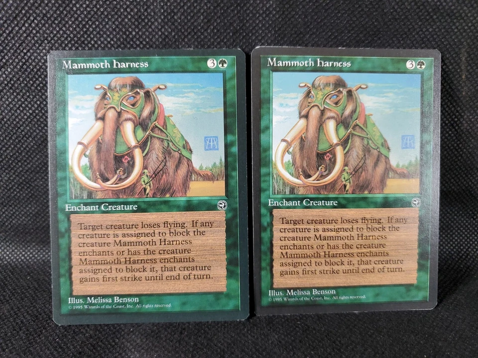 2x Mammoth Harness Homelands Legacy Magic the Gathering MTG TCG NM See Pics ** - Image 1 of 4