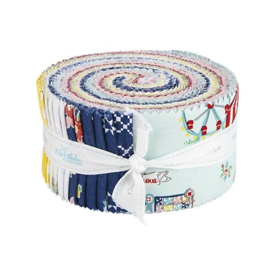 QUILT FAIR ~ 40 Pieces 2.5" Jelly Roll ~ Riley Blake ~ Quilting Sewing Flowers - Image 1 of 4