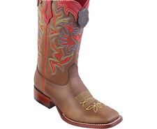 WOMEN LOS ALTOS RAGE BROWN GENUINE LEATHER RANCH-SQUARE-TOE WESTERN BOOT 