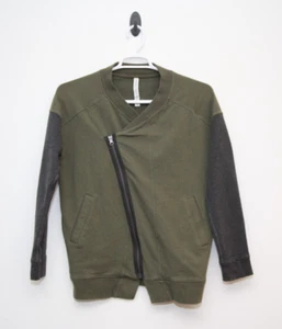 Lululemon Jacket Size 6 Mula Bundle Wrap Asymmetrical Zip Moto Sweatshirt Green - Bild 1 von 20
