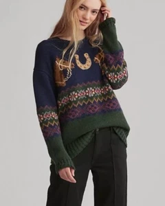 $398 Polo Ralph Lauren X-Large Horseshoe Sweater Fair Isle Western RRL Rodeo XL - Picture 1 of 10