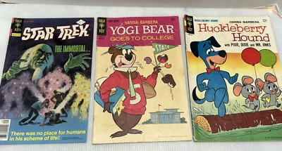 Gold Key Comic Books Star Trek 90210-709 , Yogi Bear, Huckleberry Hound 3pc lot - Image 1 of 4